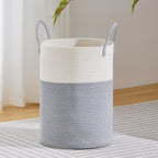 VIPOSCO 72L Tall Woven Laundry Basket Hamper, White