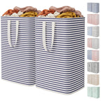 Lifewit 80L Large Laundry Baskets, Laundry Hampers Bags, 2 Pack, Beige