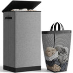 SOLEDI 100L Laundry Hamper with Lid, Large Collapsible Laundry Basket