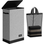 SOLEDI 100L Laundry Hamper with Lid, Large Collapsible Laundry Basket