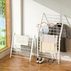 Whitmor Spacemaker Folding Drying Rack, Freestanding Indoor Clothes Dryer, Space Saving Compact Design, 6"L x 26"W x 51.5"H, White