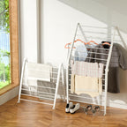 Whitmor Spacemaker Folding Drying Rack, Freestanding Indoor Clothes Dryer, Space Saving Compact Design, 6"L x 26"W x 51.5"H, White