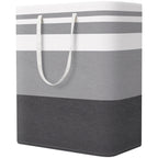 StorageRight Laundry Basket Hamper, 75L Collapsible Clothes Storage, Grey
