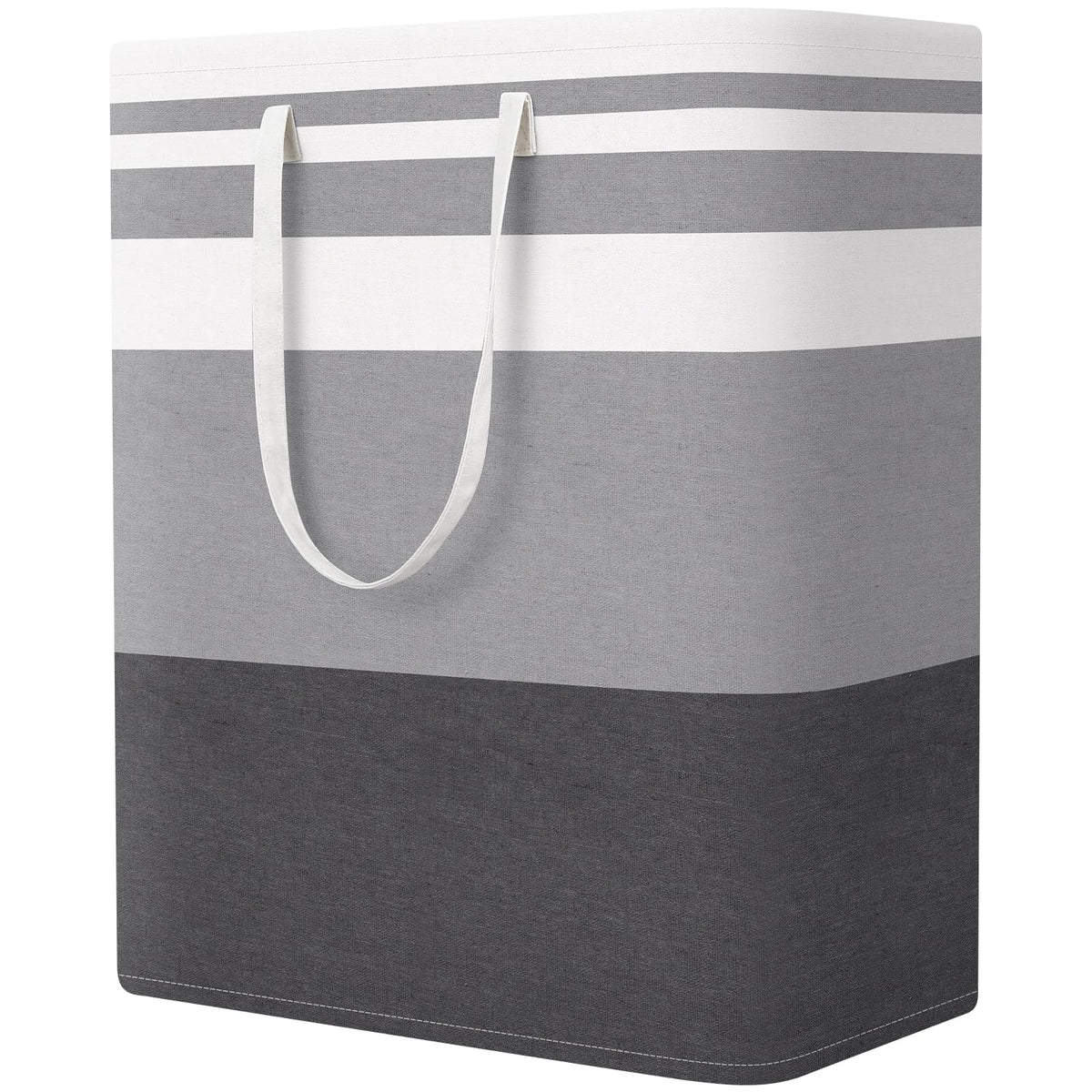 StorageRight Laundry Basket Hamper, 75L Collapsible Clothes Storage, Grey
