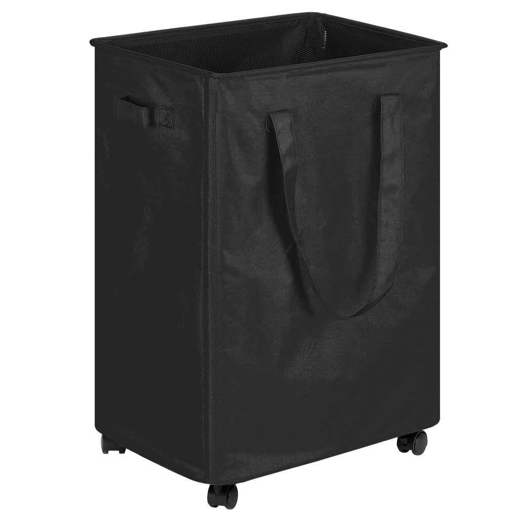 efluky Slim Laundry Hamper with Wheels, Rolling Laundry Basket for Clothes, Small Laundry Basket for Bedroom, Dorm and Laundry Room, 60L (12.7 Gallons) Beige