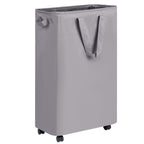 efluky Slim Laundry Hamper with Wheels, Rolling Laundry Basket for Clothes, Small Laundry Basket for Bedroom, Dorm and Laundry Room, 60L (12.7 Gallons) Beige
