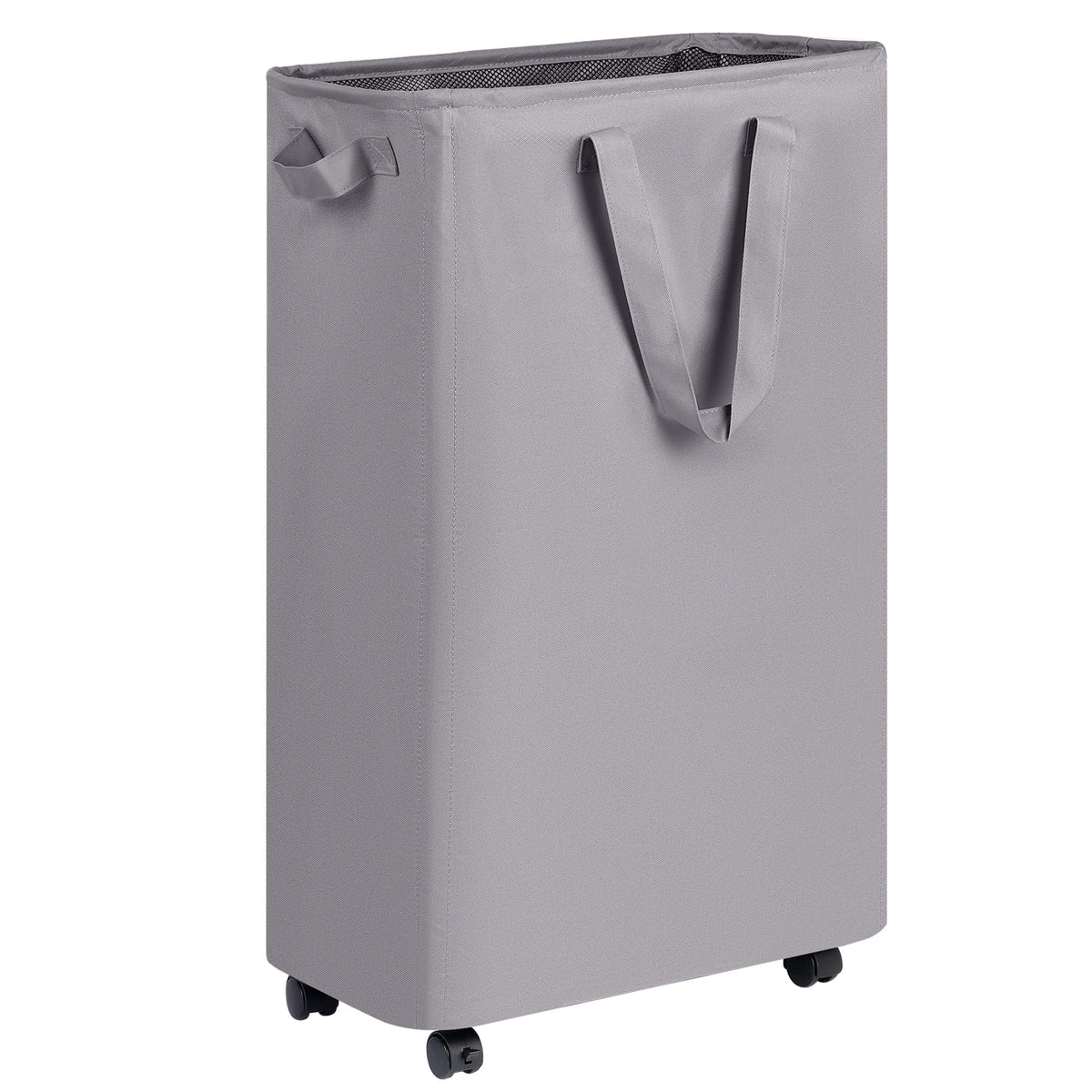 efluky Slim Laundry Hamper with Wheels, Rolling Laundry Basket for Clothes, Small Laundry Basket for Bedroom, Dorm and Laundry Room, 60L (12.7 Gallons) Beige