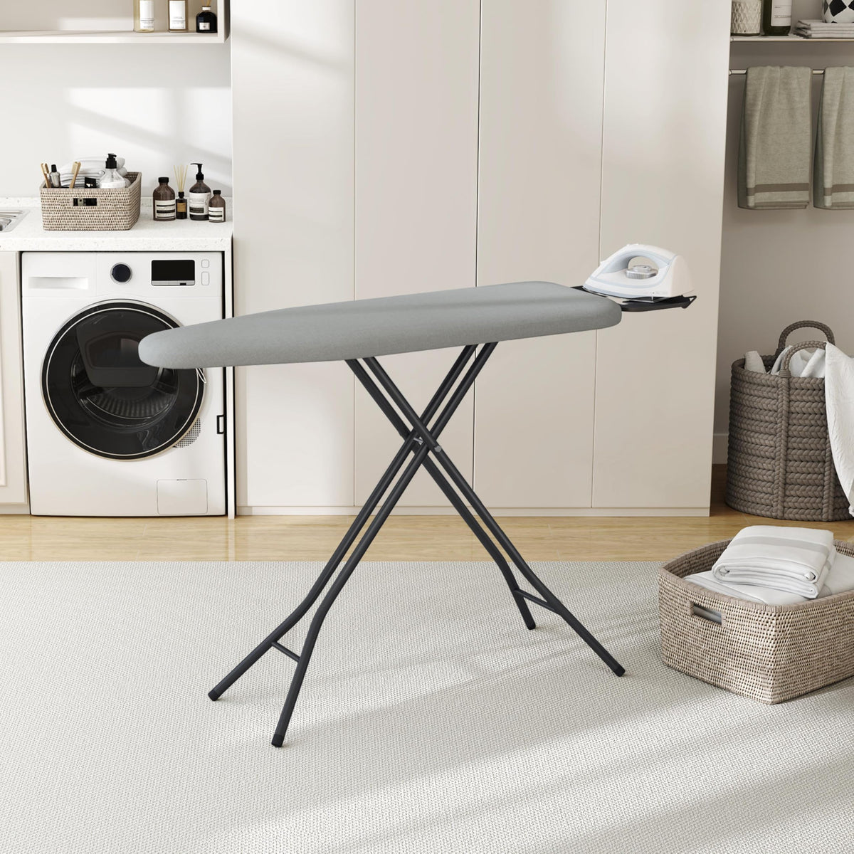 Yaheetech Ironing Board 43"x14" with Heavy Duty Iron Rest, Foldable, Gray