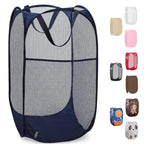 Handy Laundry Mesh Pop-Up Hamper Collapsible with Side Pocket 2-Pack