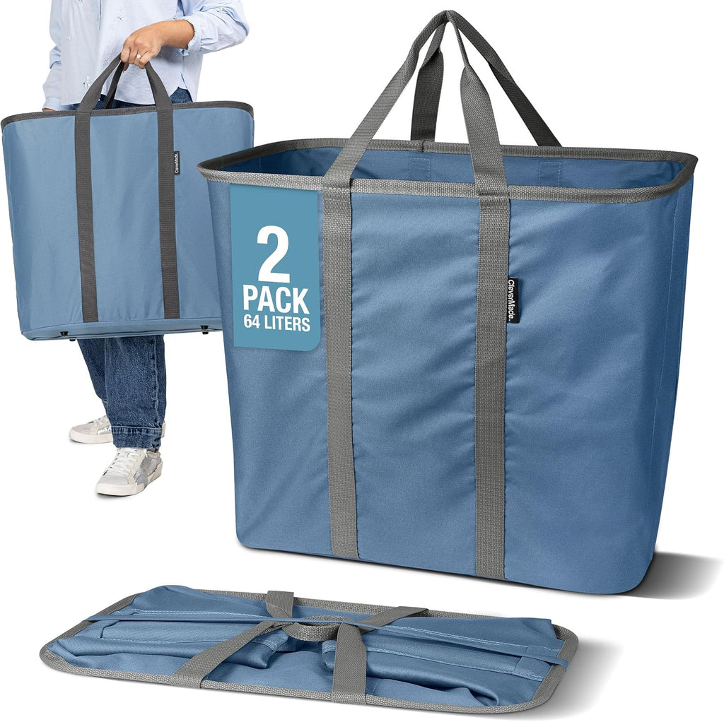 Collapsible Laundry Caddy - Denim/Shadow Gray(2PK)
