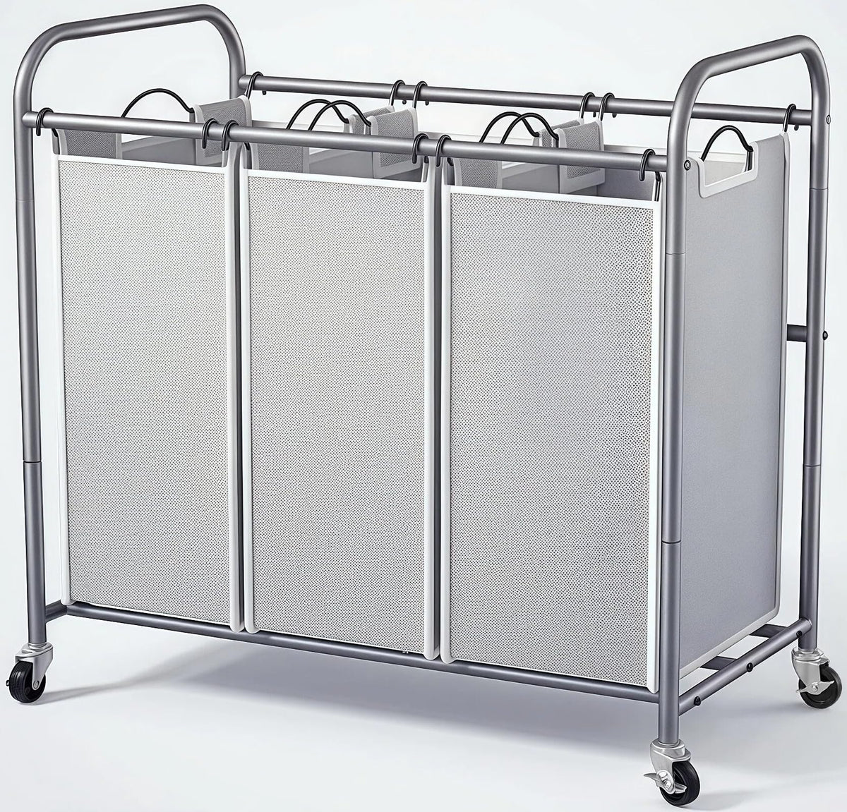 ROMOON Laundry Sorter Hamper 3 Section, Divided Laundry Basket Organizer