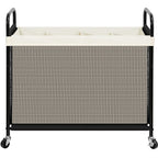 STO STO Laundry Hamper 3 Section, 120L Rolling Laundry Sorter Cart with Removable and Washable Liner Bag, Clothes Hamper with Wheels and Metal Handle for Laundry Room and Bedroom